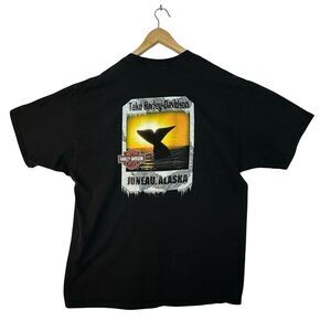 HARLEY DAVIDSON Taku Juneau Alaska Black Tshirt Size XXL 3XL